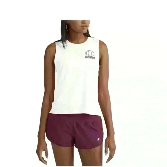Champion Women’s Medium White Absolute Eco Logo Muscle  Tank Top (M) New - Picture 1 of 8